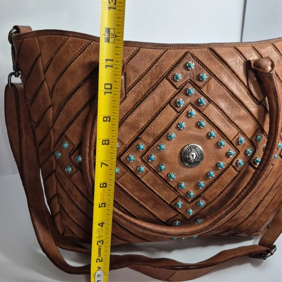 Kompanero Leather Bag Crossbody Sling Purse Large Western Wear - Picture 10 of 16